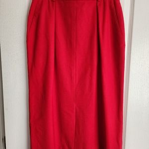 Vintage Evan Picone Red Wool Skirt